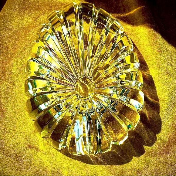 ♥️ Cigar Ashtray, Thick Heavy Clear Crystal Deep Cigar or pipe Ashtray - Picture 8 of 13